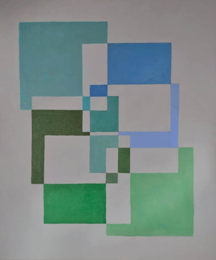 Siix Intersecting Squares [Aquatic] by Steve Wilde